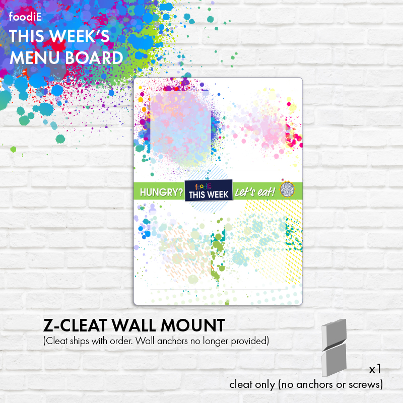 This Weeks Menu Board Cleat Mount