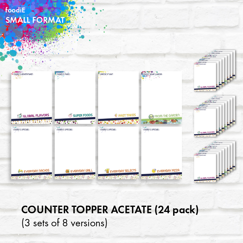 Counter Topper Acetate (set of 24)